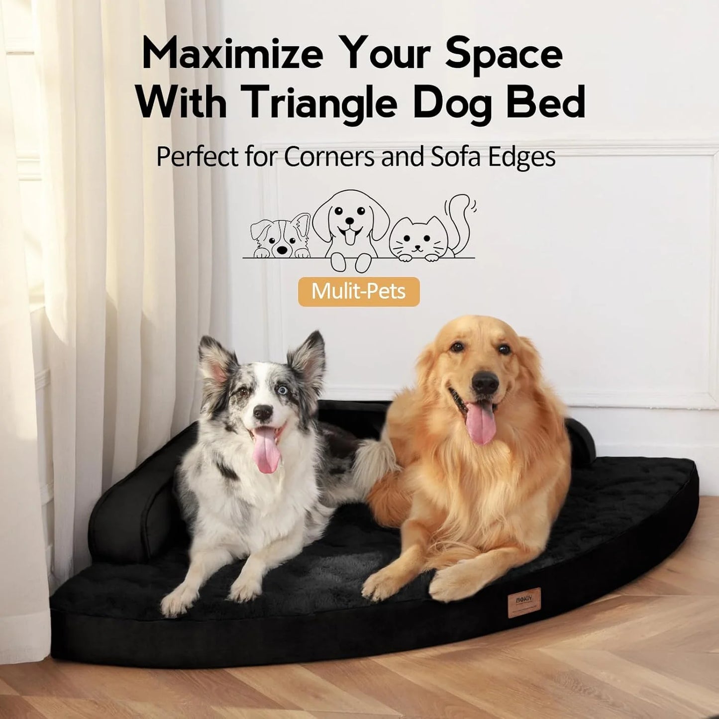 OrthoCloud™ Memory Foam Dog Bed – Waterproof Comfort for Large Dogs
