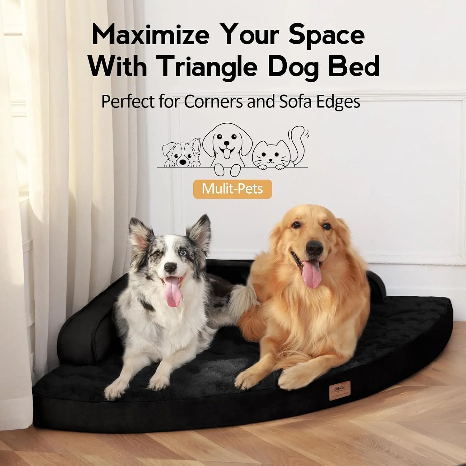 OrthoCloud™ Memory Foam Dog Bed – Waterproof Comfort for Large Dogs