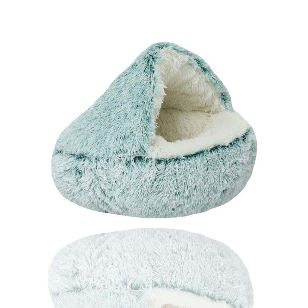 Luxurious Orthopedic Pet Cave Bed - The Ultimate Calming Retreat for Cats & Small Dogs
