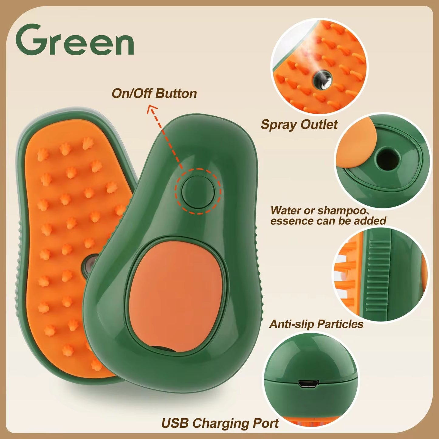 Transform Your Pet's Grooming Routine with the 3-in-1 Electric Cat and Dog Steam Brush Comb - Effortlessly Remove Hair and Pamper Your Furry Friend!