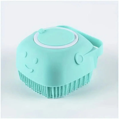 1Pcs Soft Dog Bath Brush - Gentle Massage with Shampoo Dispenser - Efficient Cat Grooming Brush for a Paws-Itive Cleanin