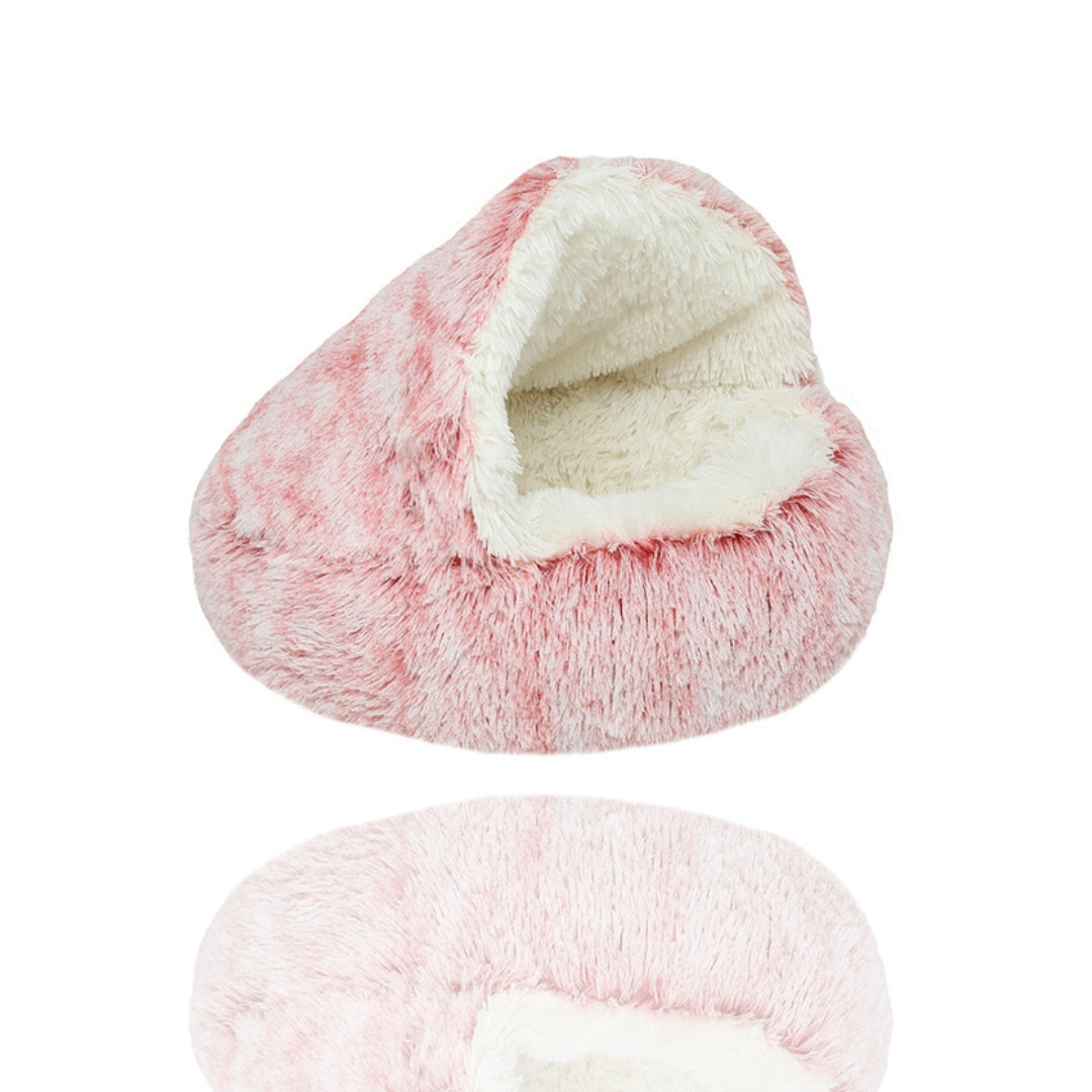 Luxurious Orthopedic Pet Cave Bed - The Ultimate Calming Retreat for Cats & Small Dogs