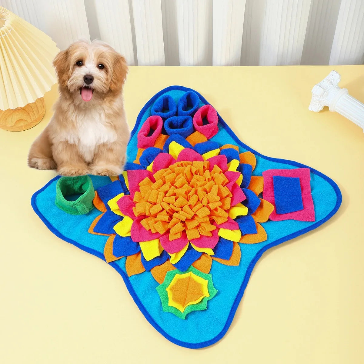 Pet Snuffle Mat for Dogs,Interactive Feed Puzzle for Boredom Comfort and Softness