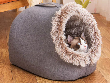 Snug & Warm Self-Warming Winter Pet Bed - Ideal Indoor Tent for Small to Medium Dogs and Cats