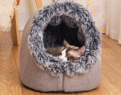 Snug & Warm Self-Warming Winter Pet Bed - Ideal Indoor Tent for Small to Medium Dogs and Cats