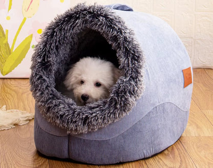 Snug & Warm Self-Warming Winter Pet Bed - Ideal Indoor Tent for Small to Medium Dogs and Cats