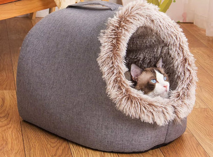 Snug & Warm Self-Warming Winter Pet Bed - Ideal Indoor Tent for Small to Medium Dogs and Cats