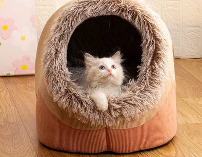 Snug & Warm Self-Warming Winter Pet Bed - Ideal Indoor Tent for Small to Medium Dogs and Cats
