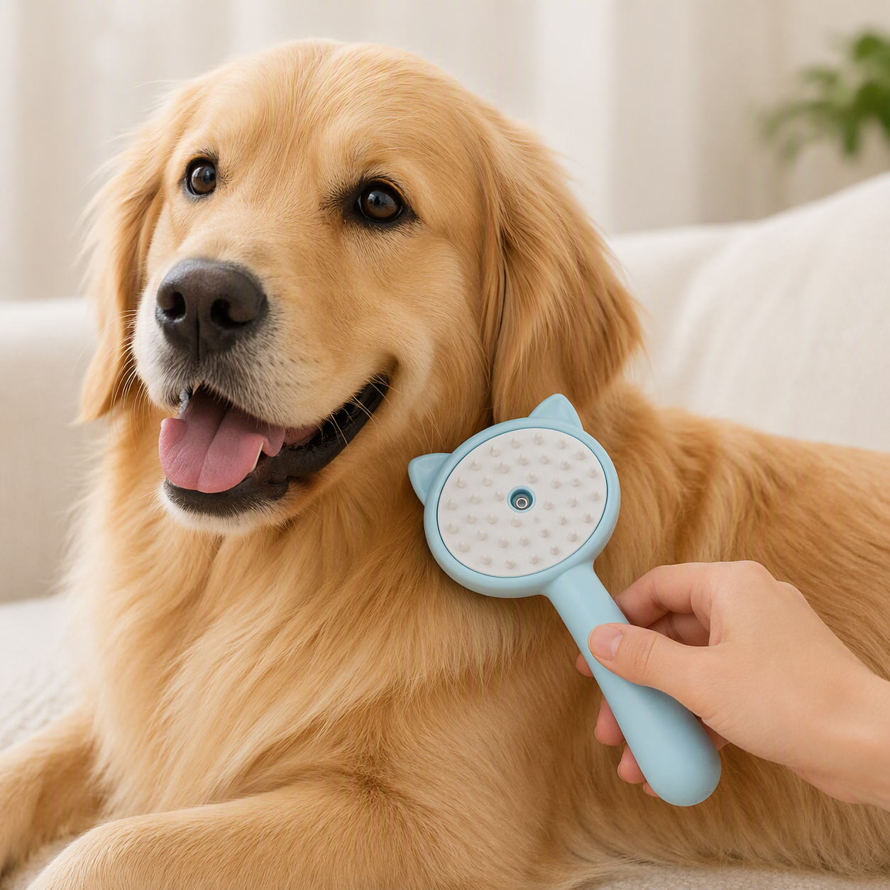 3-in-1 Pet Steam Brush for Cats and Dogs - Cleaning, Grooming, and Massage Tool with Steamy Spray Function