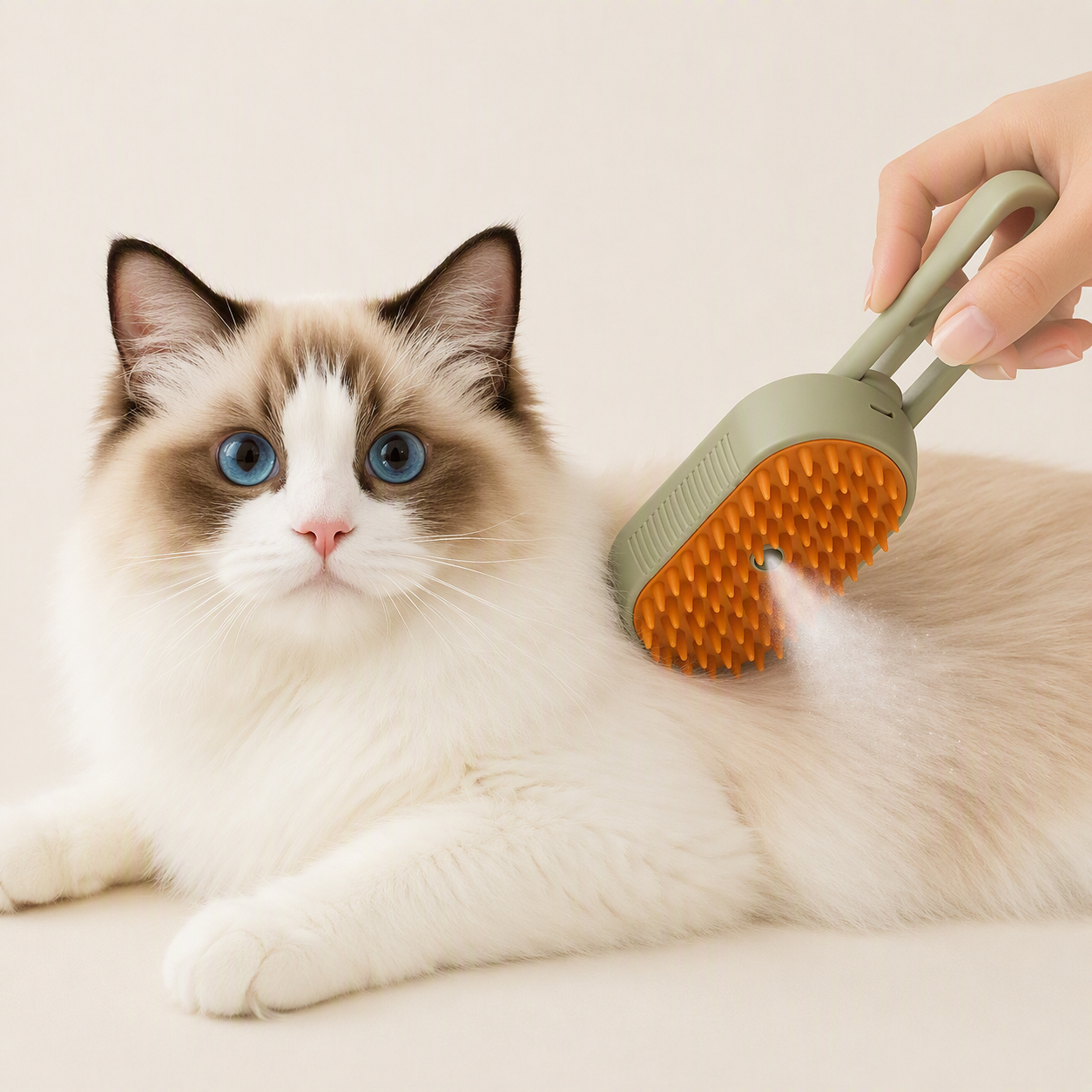 3-in-1 Pet Steam Brush for Cats and Dogs - Cleaning, Grooming, and Massage Tool with Steamy Spray Function