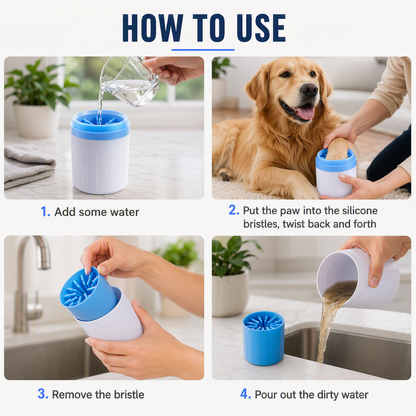 Portable Dog Paw Cleaner Cup – Soft Silicone Brush for Quick & Easy Paw Washing