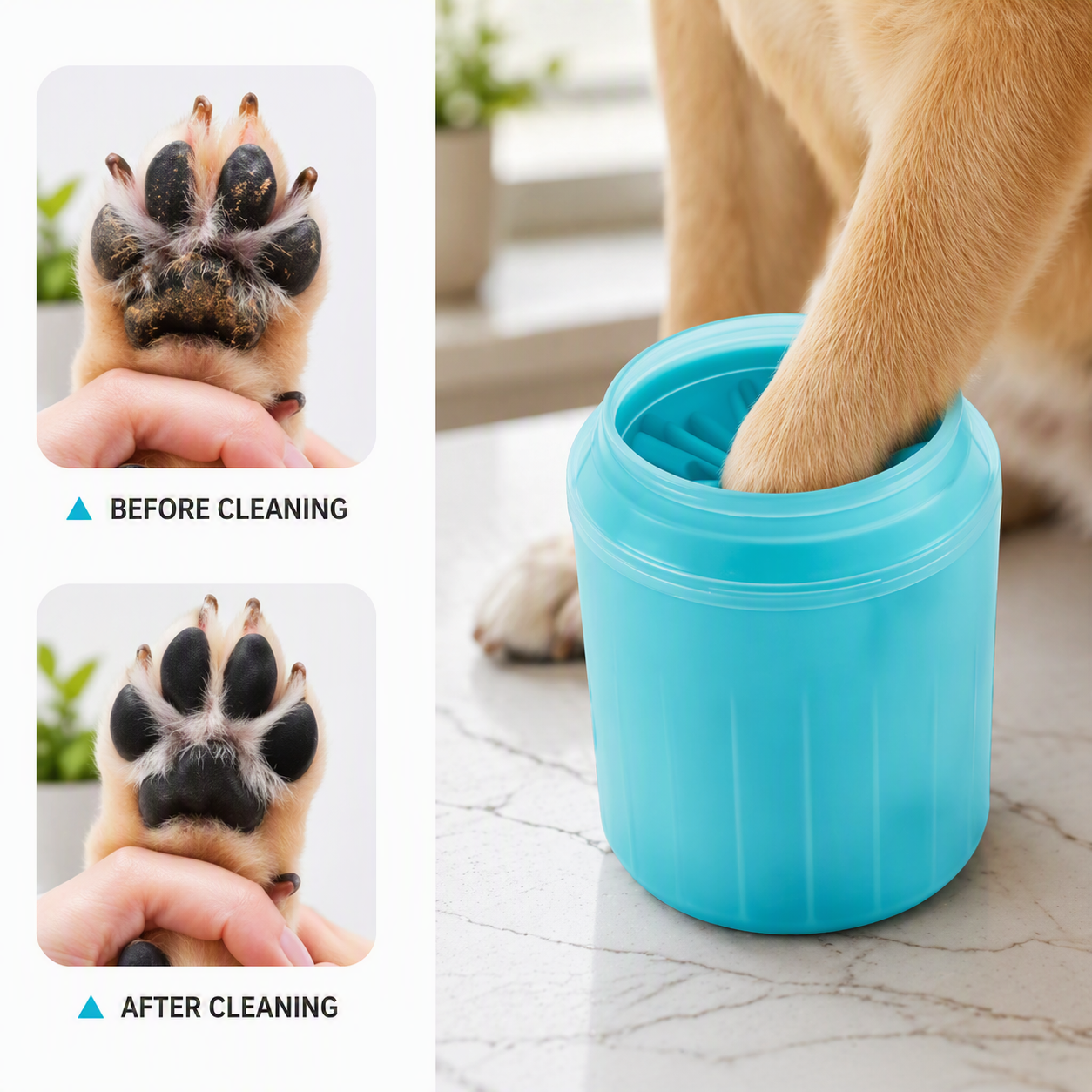 Portable Dog Paw Cleaner Cup – Soft Silicone Brush for Quick & Easy Paw Washing