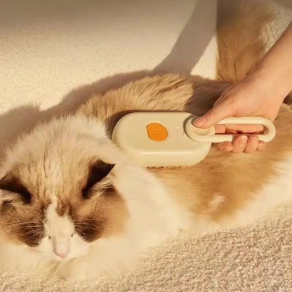 3-in-1 Pet Steam Brush for Cats and Dogs - Cleaning, Grooming, and Massage Tool with Steamy Spray Function