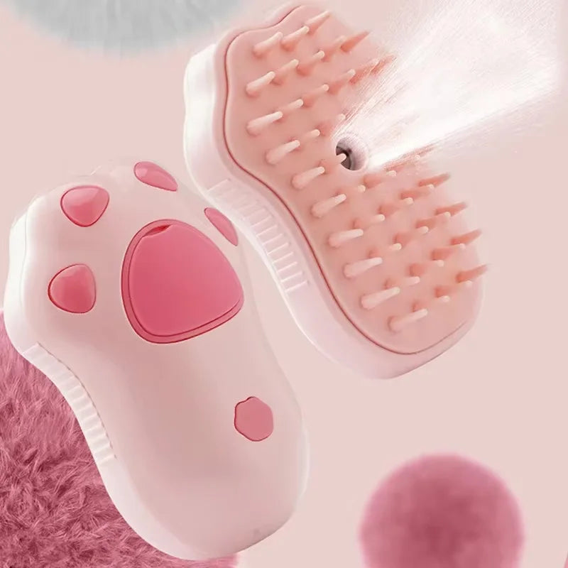 Transform Your Pet's Grooming Routine with the 3-in-1 Electric Cat and Dog Steam Brush Comb - Effortlessly Remove Hair and Pamper Your Furry Friend!