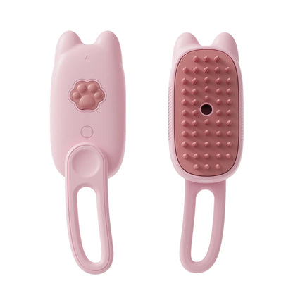 3-in-1 Pet Steam Brush for Cats and Dogs - Cleaning, Grooming, and Massage Tool with Steamy Spray Function