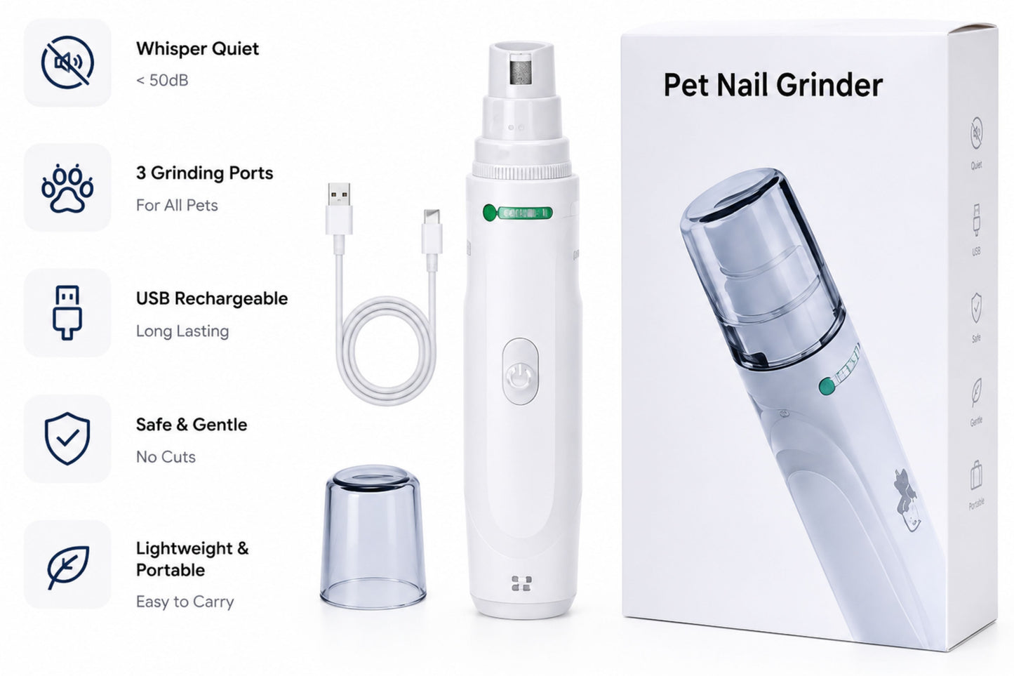 USB Rechargeable Dog Nail Grinder