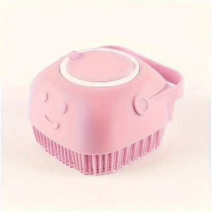 1Pcs Soft Dog Bath Brush - Gentle Massage with Shampoo Dispenser - Efficient Cat Grooming Brush for a Paws-Itive Cleanin