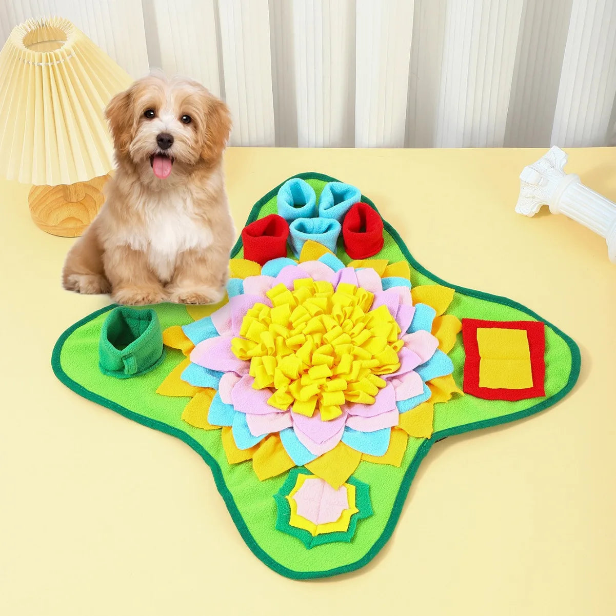 Pet Snuffle Mat for Dogs,Interactive Feed Puzzle for Boredom Comfort and Softness