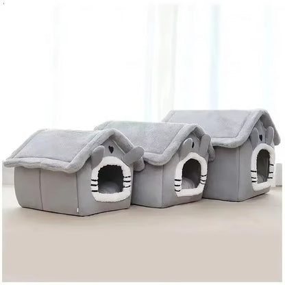 Indoor Cozy Dog House with Removable and Washable Cushion - Versatile Pet Bed Tent for All Seasons