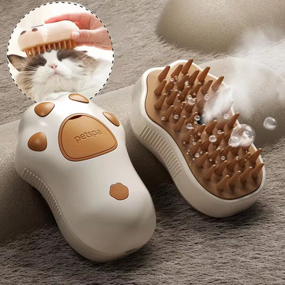 Transform Your Pet's Grooming Routine with the 3-in-1 Electric Cat and Dog Steam Brush Comb - Effortlessly Remove Hair and Pamper Your Furry Friend!