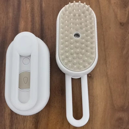 3-in-1 Pet Steam Brush for Cats and Dogs - Cleaning, Grooming, and Massage Tool with Steamy Spray Function