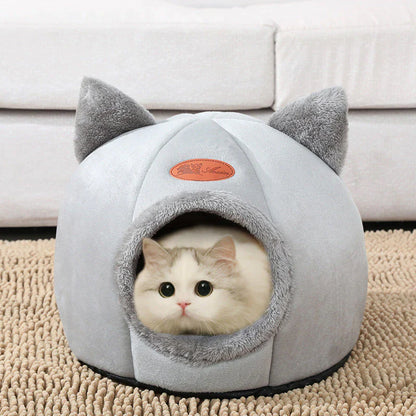 Ultra-Cozy Pet Cave Bed – Warm Winter Nest for Cats & Small Dogs